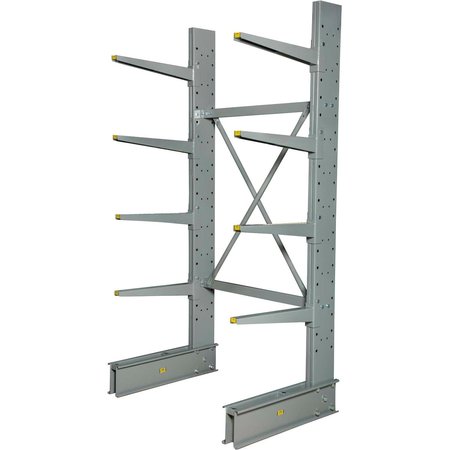 GLOBAL INDUSTRIAL Single Sided Heavy Duty Cantilever Rack Starter, 48inWx38inDx96inH, 13,300 Cap. 320821